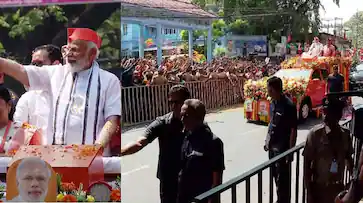  പാലക്കാട് ആവേശത്തിൽ ; സ്ഥാനാർത്ഥികൾക്ക് ഒപ്പം മോദിയുടെ റോഡ് ഷോ