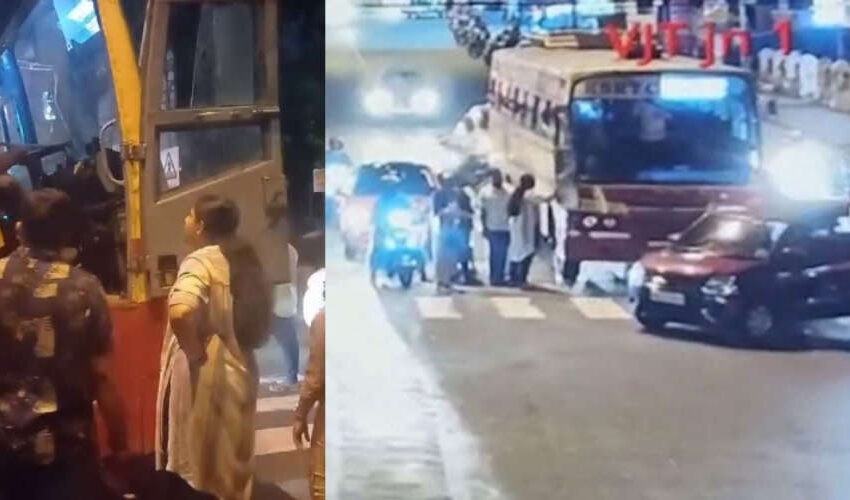  മേയറുടെ വാദം പൊളിയുന്നു; കെഎസ്ആര്‍ടിസി ബസിന് മുന്നില്‍ കാര്‍ കുറുകെയിട്ടു