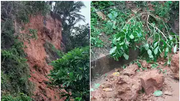  വര്‍ക്കല പാപനാശം ബലി മണ്ഡപത്തിന്റെ പിന്‍ഭാഗത്തെ കുന്നിടിഞ്ഞു