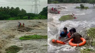  പുഴയ്ക്ക് നടുവിൽ സ്ത്രീയടക്കം നാലംഗ സംഘം; ഒടുവിൽ സാഹസിക രക്ഷാദൗത്യം