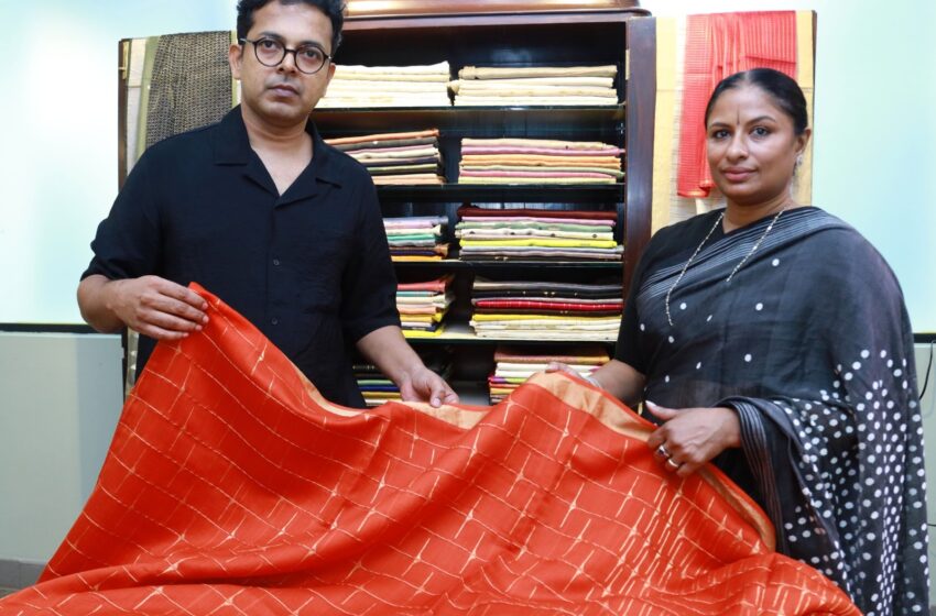  ഡിസൈനര്‍ പ്രദീപ് പിള്ളയുടെ പുതിയ ഹാന്‍ഡ്‌ലൂം സാരികളുമായി കനകവല്ലി