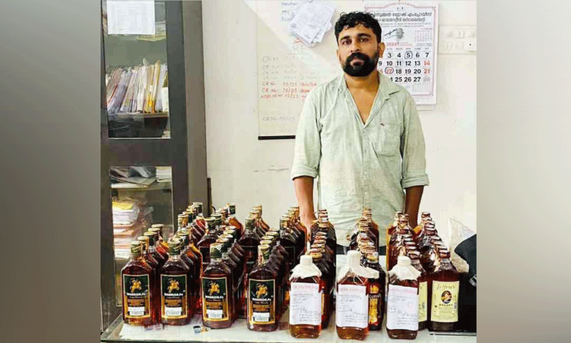  യുവാവ് വിദേശമദ്യവുമായി പിടിയിൽ