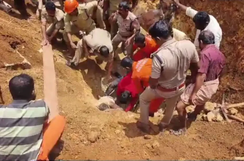  മണ്ണിടിഞ്ഞ് വൻ അപകടം; മണ്ണിനടിയിൽ കുടുങ്ങിയ ആളെ സാഹസിക ദൗത്യത്തിനൊടുവിൽ രക്ഷപ്പെടുത്തി