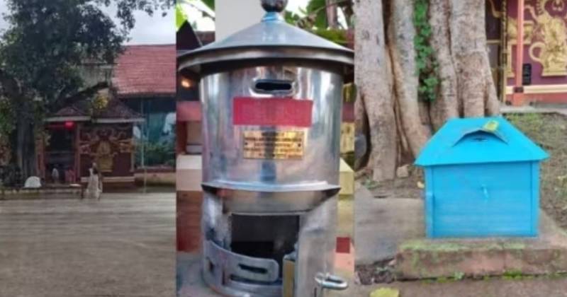  ഉത്രാളിക്കാവ് ക്ഷേത്രത്തിൽ മോഷണം; ഗുരുതി തറക്ക് മുന്‍പിലുള്ള ഭണ്ഡ‍ാരം തകർത്തു