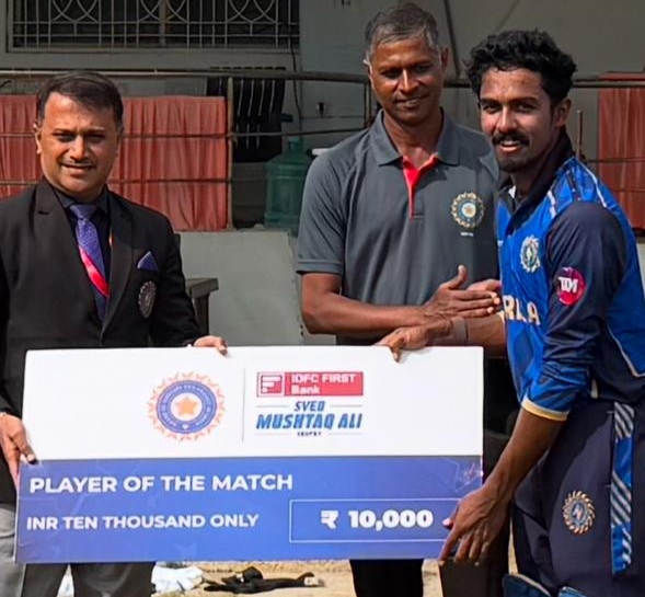  സയ്യദ് മുഷ്താഖ് അലി ടൂർണ്ണമെൻ്റ് , പൊരുതിത്തോറ്റ് കേരളം