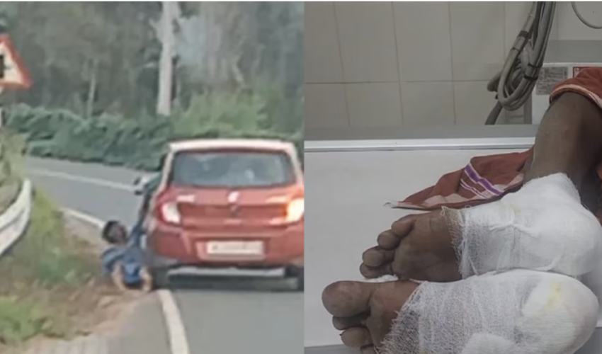  ആദിവാസി യുവാവിനെ കാറിന്റെ ഡോറിനുള്ളില്‍ കൈകുടുക്കി വലിച്ചിഴച്ച സംഭവം: പ്രതികള്‍ കസ്റ്റഡിയില്‍