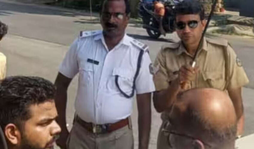 കോഴിക്കോട്-കണ്ണൂർ റൂട്ടിൽ ട്രാഫിക് പൊലീസ് കൈ കാണിച്ചിട്ടും നിർത്താതെ പാഞ്ഞ് സ്വകാര്യ ബസ്; പിന്തുടർന്ന് പിടികൂടി
