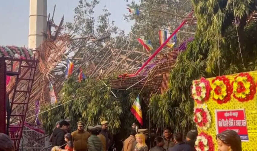 യു.പിയില് മതചടങ്ങിനിടെ പ്ലാറ്റ്ഫോം തകര്ന്ന് വീണ് ആറ് മരണം; 50 പേര്ക്ക് പരുക്ക്